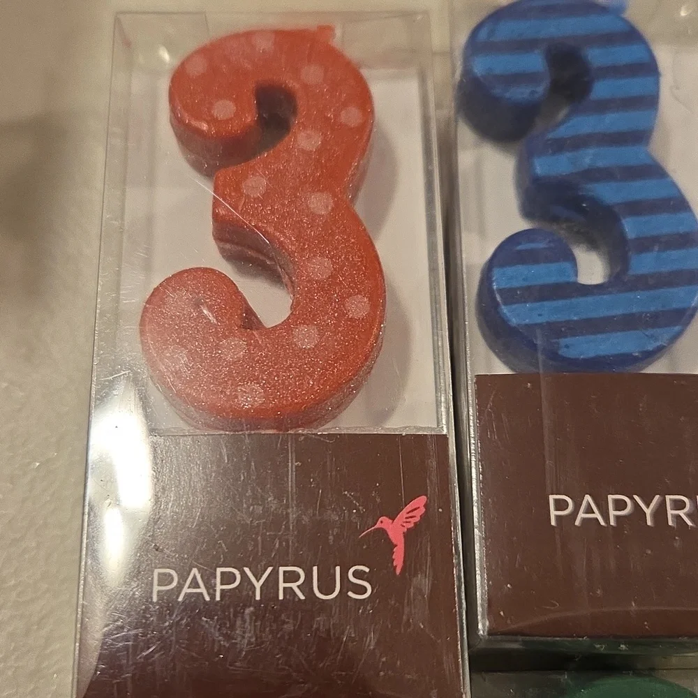 New PAPYRUS #3 Multi-Color Celebration Candled Pack Of 6